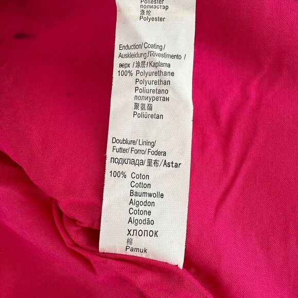 Catimini Rain Coat Baby Girl Size 12 Months Cheerful White Floral Spring Hooded - Picture 10 of 10